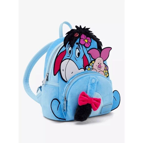 Loungefly Disney Winnie the Pooh Eeyore & Piglet Velvet Mini Backpack main image 4